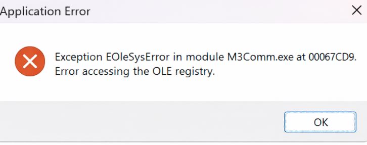 Application Error Upon Logging In