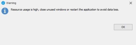 Warning Resource Usage Is High 