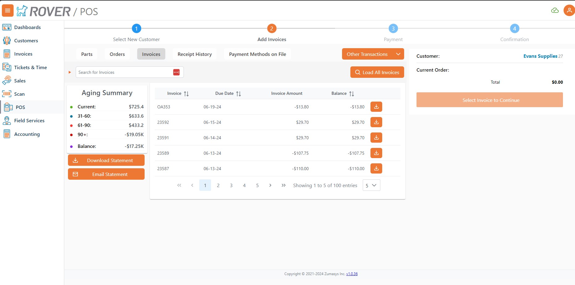 POS Download Invoice