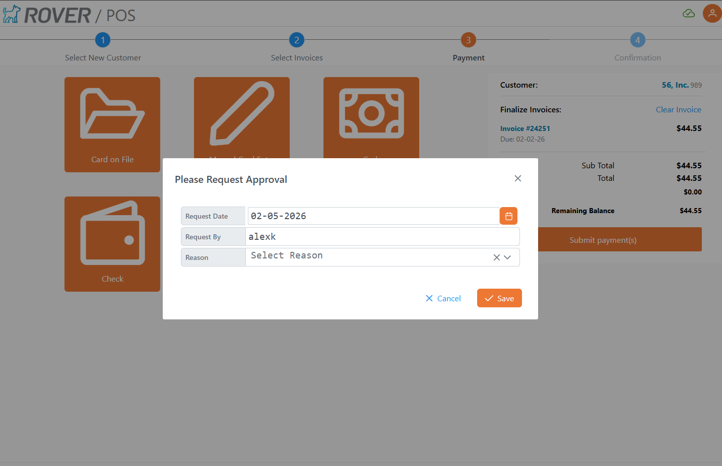 Formsdef on putrecord payment