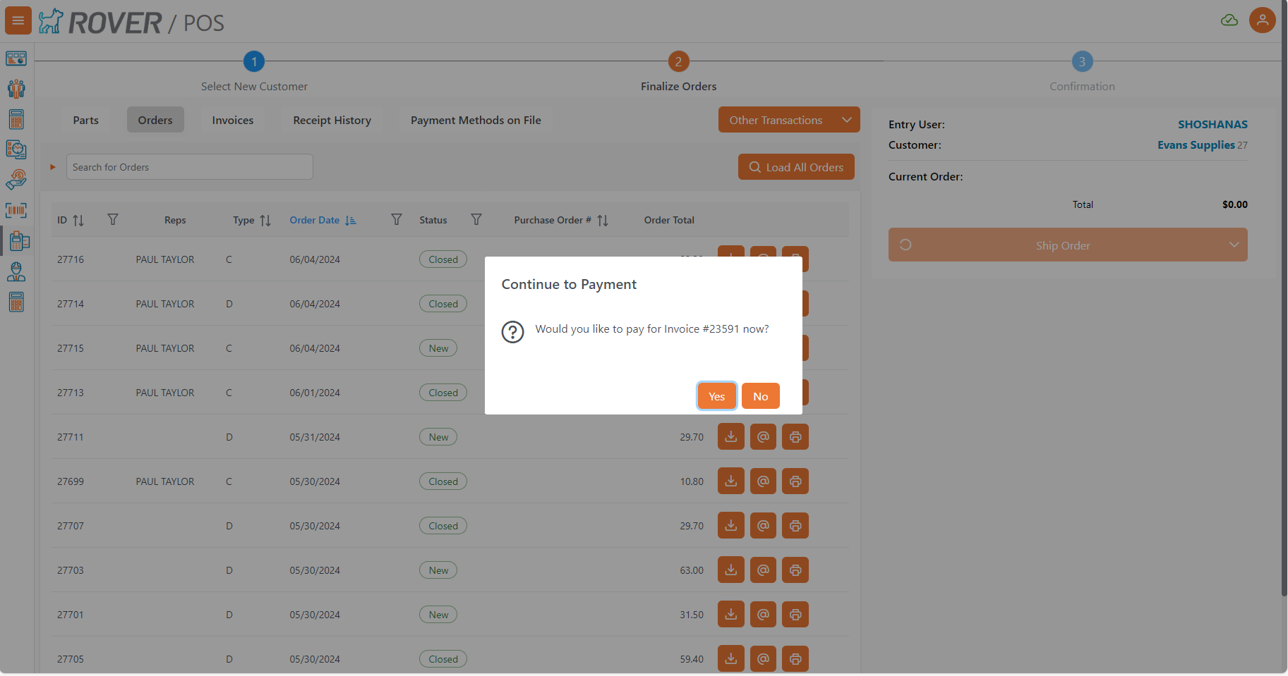 Terms Based Payment Prompt