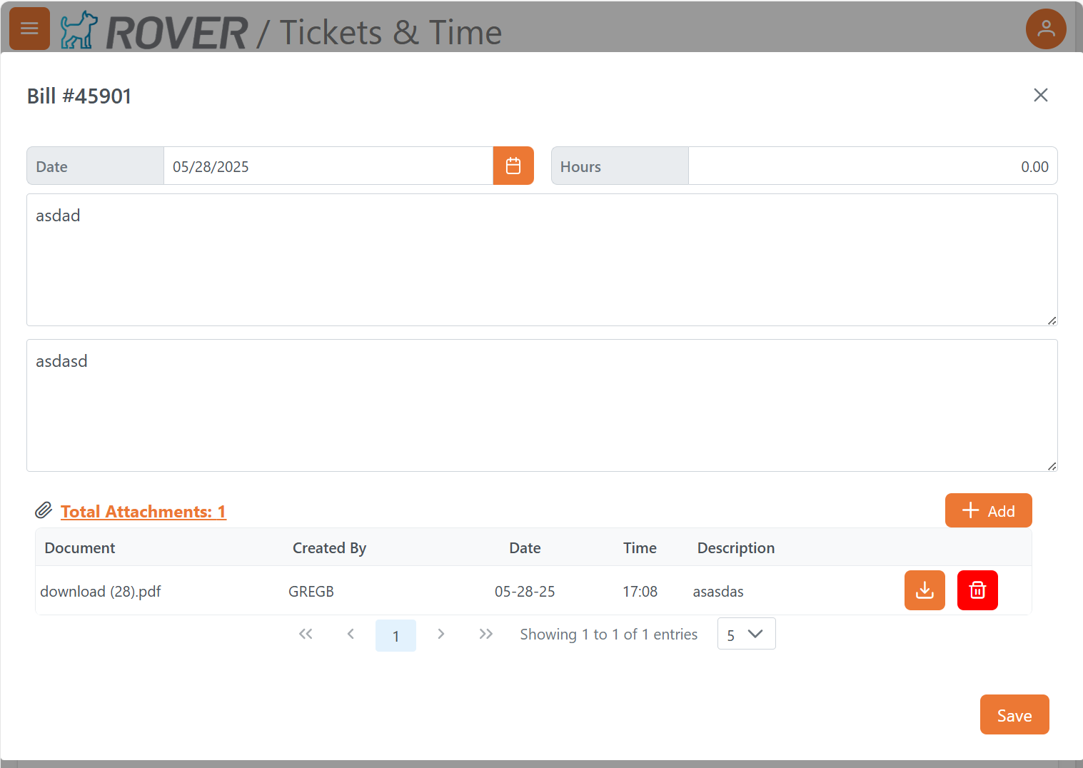 Billing Details