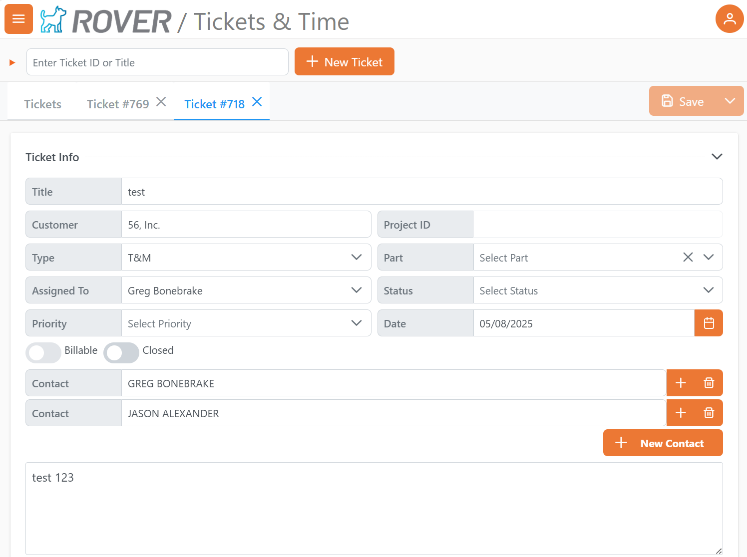 Tickets Multiple