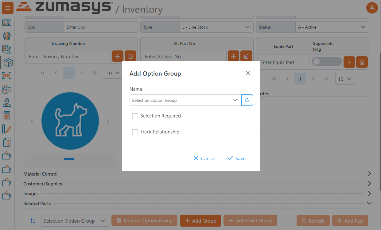 Option Group refresh