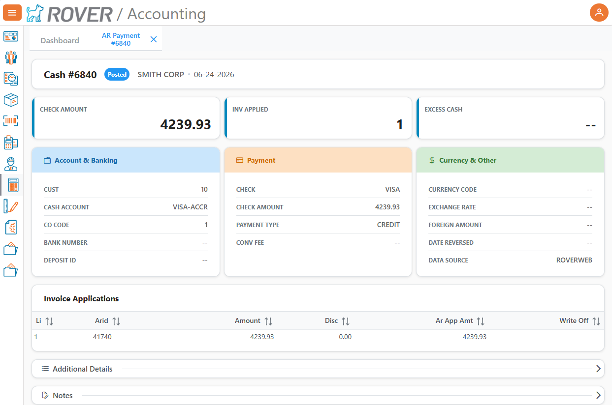 Payment History Detail
