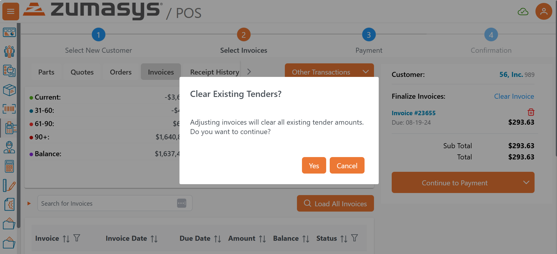 Tender Clear Warning
