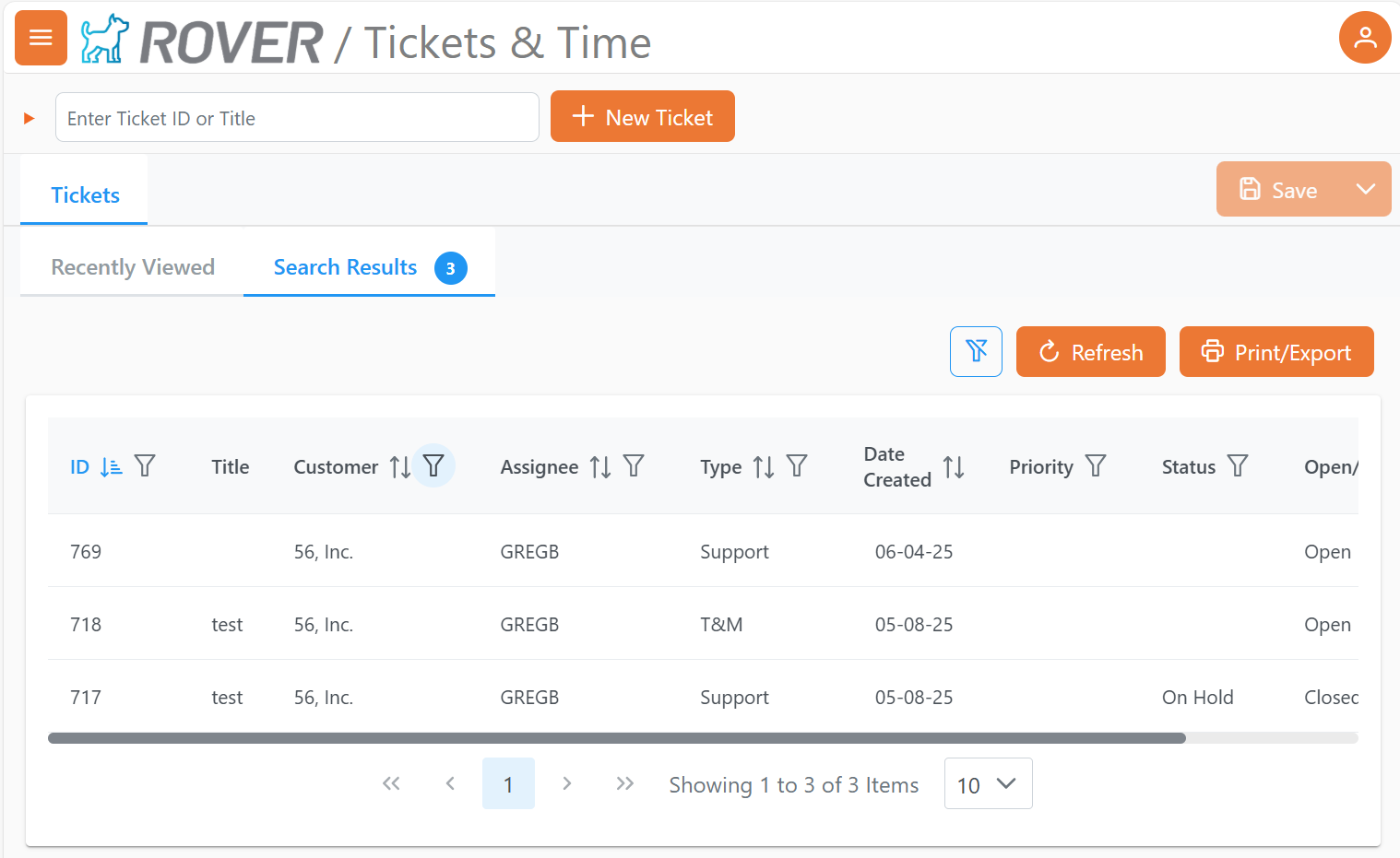 Tickets Recently Viewed