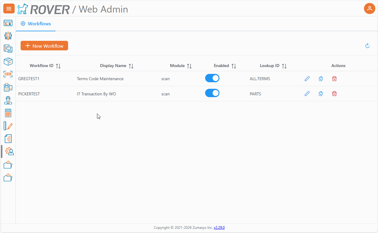 Workflow Admin